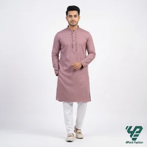 Trendy Misty Color Semi-Long Panjabi for Men | 4point Fashion