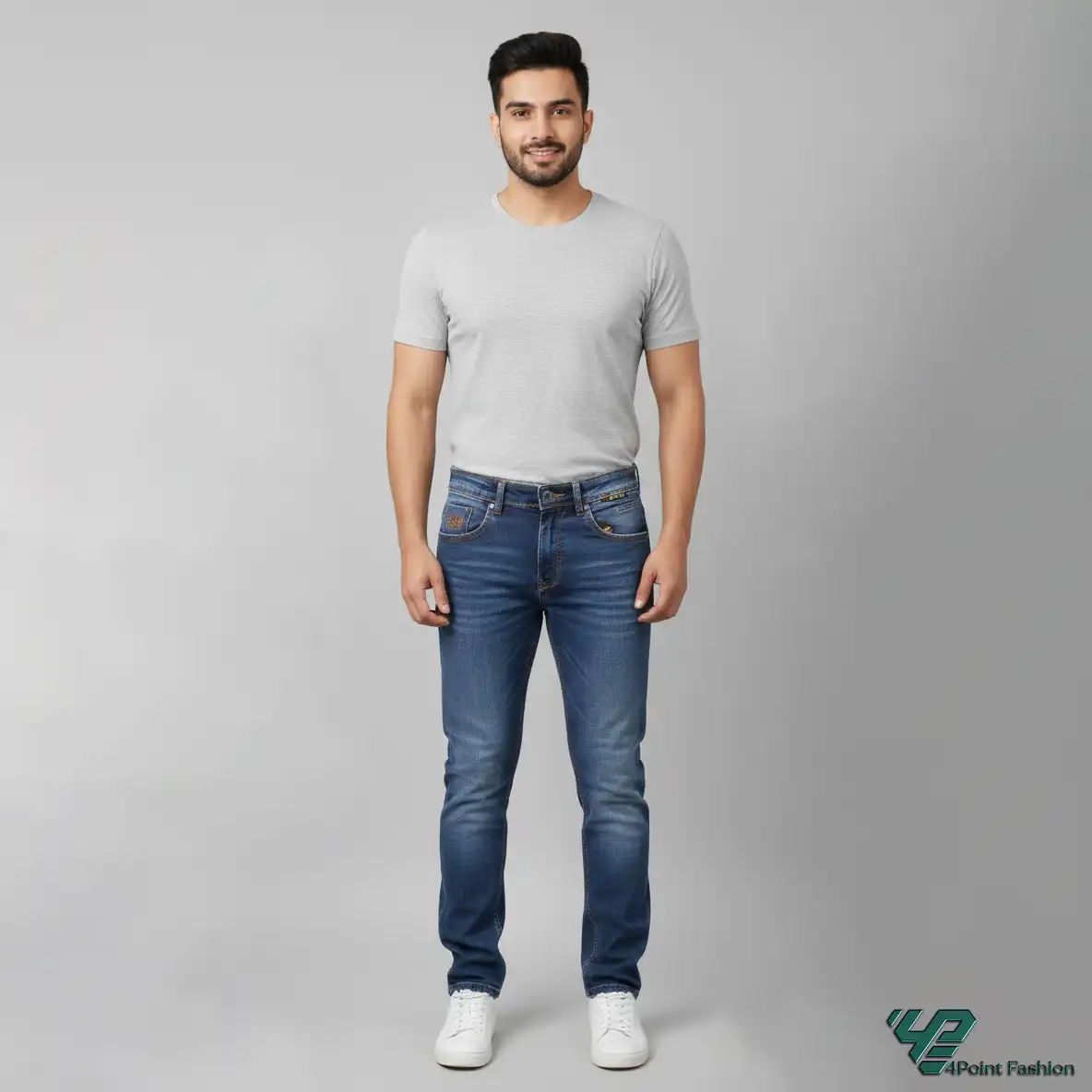 Premium Light 3D Wash Men's Spandex Denim Jeans