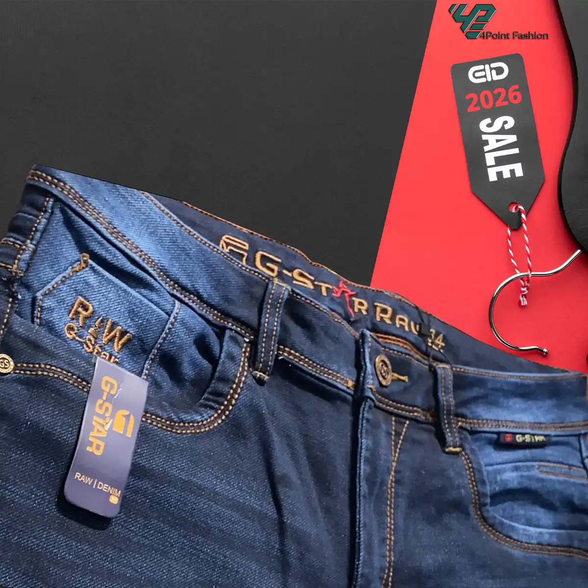 Spandex Denim Jeans- Dark Solid - Image 4