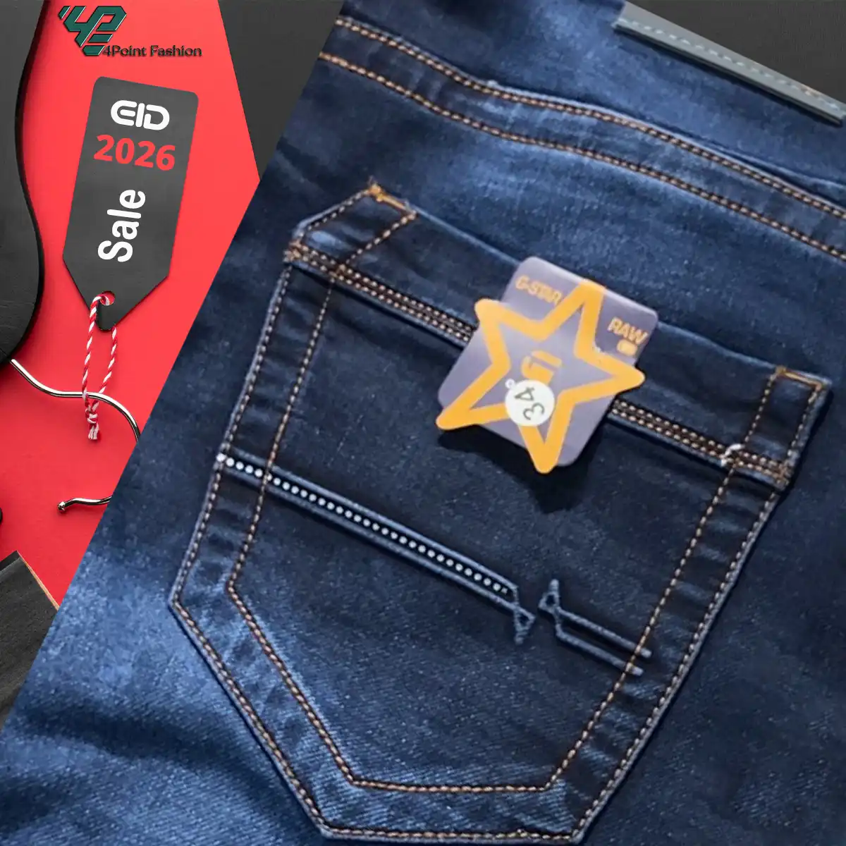 Spandex Denim Jeans- Dark Solid - Image 5